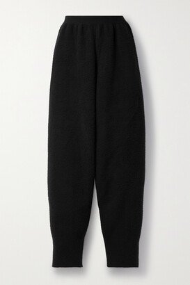 Ednah Brushed Wool Tapered Track Pants - Black