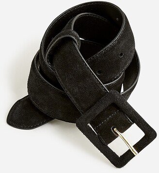 Square buckle belt in suede