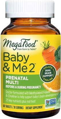 MegaFood Baby & Me 2 with Choline & Folate Prenatal Multivitamin Tablets - 60ct