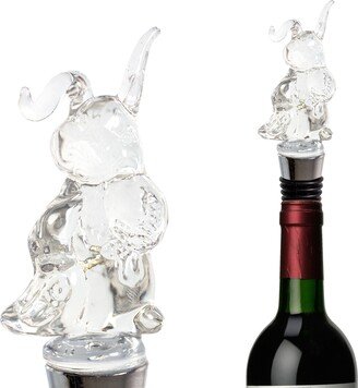 Rabbit Wine Bottle Stopper - Glass Easter Bunny Shaped Decorations/Decor For Home Bar Hostess Gift