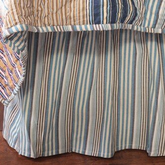 Cottage Home William Cotton Multicolor Striped 3 Piece Bed Skirt