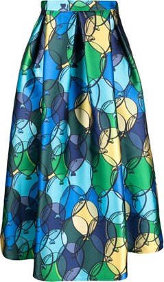 Graphic-Print Full Skirt