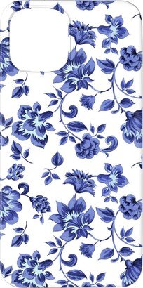 Custom Iphone Cases: Fleurs De Provence - Blue And White Phone Case, Silicone Liner Case, Matte, Iphone 11 Pro, Blue