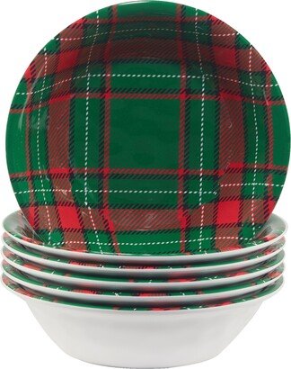 Christmas Plaid 14 Set of 6 All Purpose Bowl