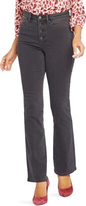 Barbara Exposed Button High Waist Bootcut Jeans