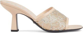 GG 76mm rhinestone mules