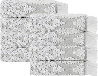 8pc Laina Turkish Cotton Hand Towel Set Gray