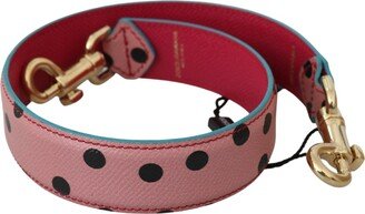 Pink Polka Dot Leather Shoulder Women's Strap