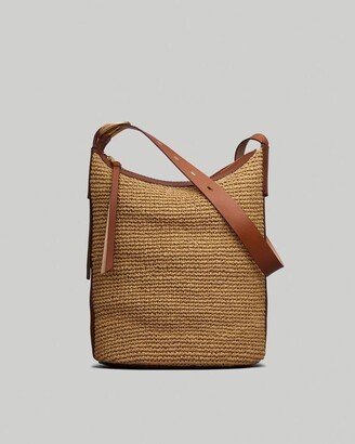 Belize Bucket Bag- Straw Crossbody Bag