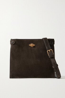 Stowaway Suede Shoulder Bag - Brown