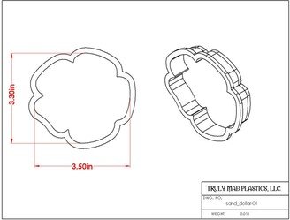 Fast Shipping Sand Dollar Cookie Cutter, Cutter