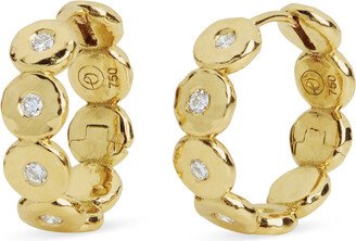 Diamond Petite Edith Yellow Gold Hoops