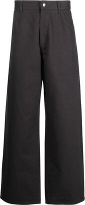 There Was One Wide-Leg Gabardine Trousers-AA