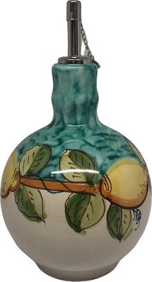 Ceramic Olive Oil Bottle, Decanter, Evoo Cruet Made in Italy Pottery-AA