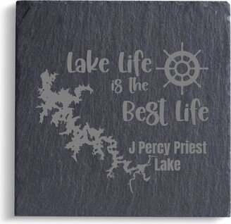 Slate Coaster Percy Priest Lake Laser Engraved | Tennessee Lakes Fast Shipping Great Gift Idea