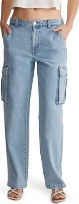 Low-Slung Straight Leg Cargo Jeans