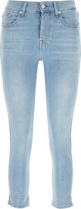 Mid-Rise Cropped Straight-Leg Jeans-AA