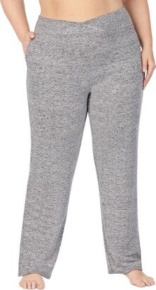 Plus Size Soft Knit Mid-Rise Lounge Pants