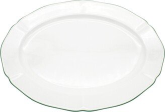 Amelie Forest Green Rim 14 Oval Platter