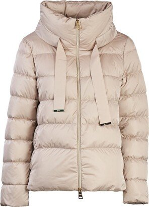 Funnel Neck Padded Jacket-AC