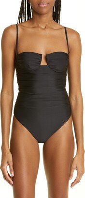 Zoya Gathered Underwire One-Piece Swimsuit