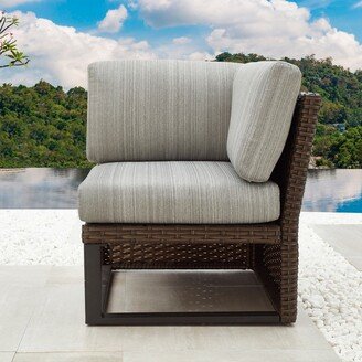 Patio Festival Five-Wicker Outdoor Wicker Corner Chair