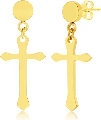 BLACKJACK Men's Polished Cross Earrings