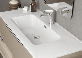 Davidici Furniture Inc. 24 - 40 Ceramic Single Bathroom Vanity Top - Glossy White w/ Sink