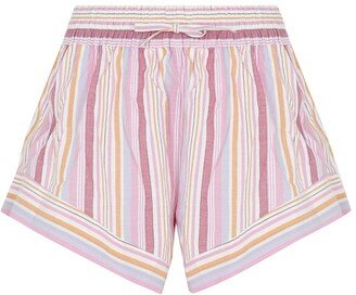 Striped Drawstring Shorts-AC