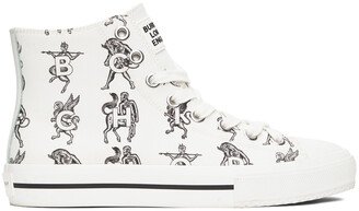 White Mythical Alphabet Larkhall Sneakers