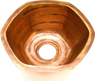 Carneros in Fuego - Hexagonal Undermount Bar Copper Sink With 1