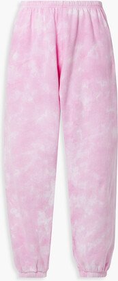 Luca tie-dyed cotton-fleece track pants