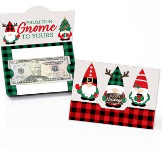 Big Dot Of Happiness Red and Green Holiday Gnomes - Christmas Party Money And Gift Card Holders 8 Ct