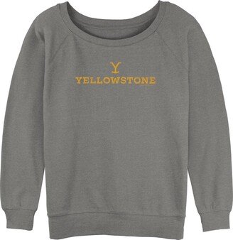 Women's Y Yellowstone Logo Junior's Raglan Pullover with Coverstitch