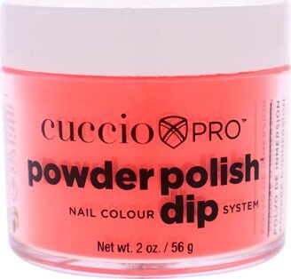 Pro Powder Polish Nail Colour Dip System - Neon Red by Cuccio Colour for Women - 1.6 oz Nail Powder