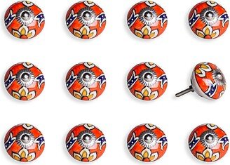 KNOB IT 12-Piece Hand Painted Ceramic Knobs Set