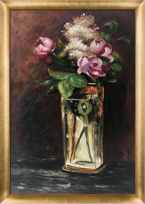 OVERSTOCK ART Flowers In A Crystal Vase II Oil Reproduction Painting