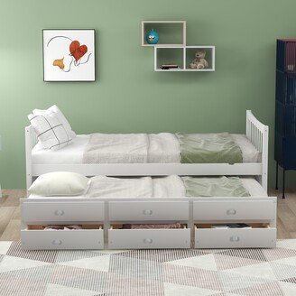 Daybed with Trundle and Drawers-AC