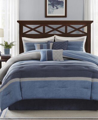 Collins Faux-Suede 7-Pc. Comforter Set, King