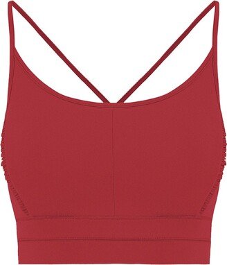 Yes Flâneuse Lana Sports Bra With Tiny Ruffles Chinese Red