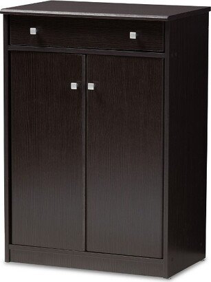 Dariell Modern and Contemporary Finished Shoe Cabinet Dark Brown