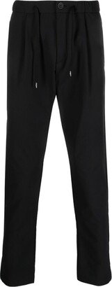 Drawstring-Waistband Slim-Cut Trousers-AD