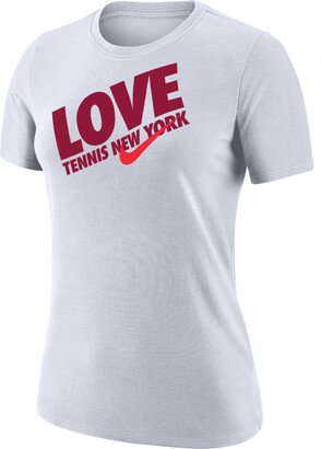 Women's Tennis T-Shirt in White-AA