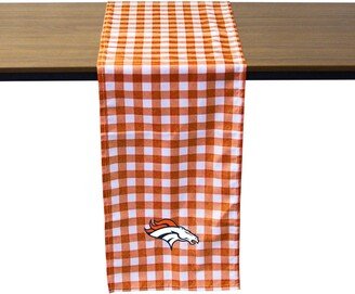 Denver Broncos Buffalo Check Table Runner - Orange, White