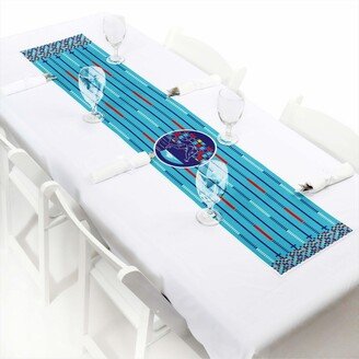 Big Dot Of Happiness Making Waves - Swim Team - Petite Party Paper Table Runner - 12 x 60 inches