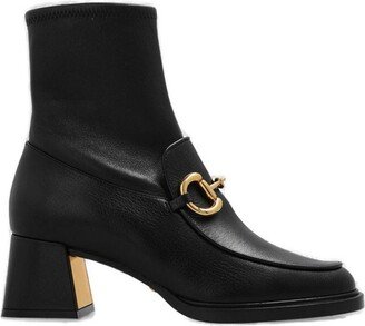 Horsebit Heeled Ankle Boots