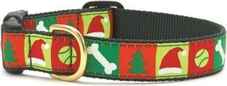 Up Country- Christmas List Style Dog Collar-Large (15-21”); Wide 1”