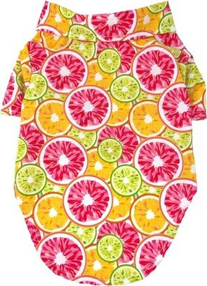 Doggie Design Hawaiian Camp Shirt - Citrus Slice(X-Large)