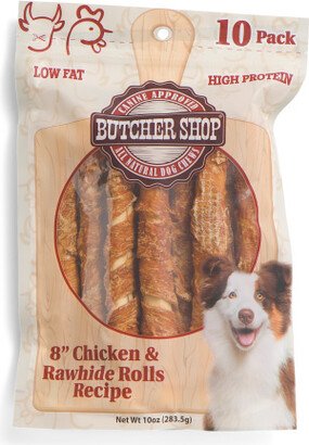 TJMAXX 10Pk 8In Rawhide And Chicken Rolls Dog Treats