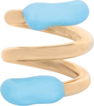 Fusillo Rubberized Gold/ Light Blue Ring